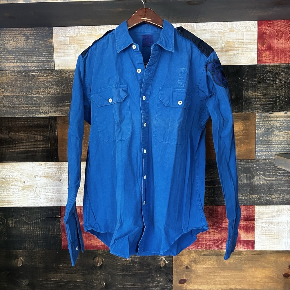 Vintage Champion Sanforized federal Protective Service Shirt Uniform Hanover